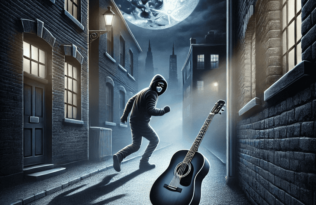 Thief Stealing Guitar